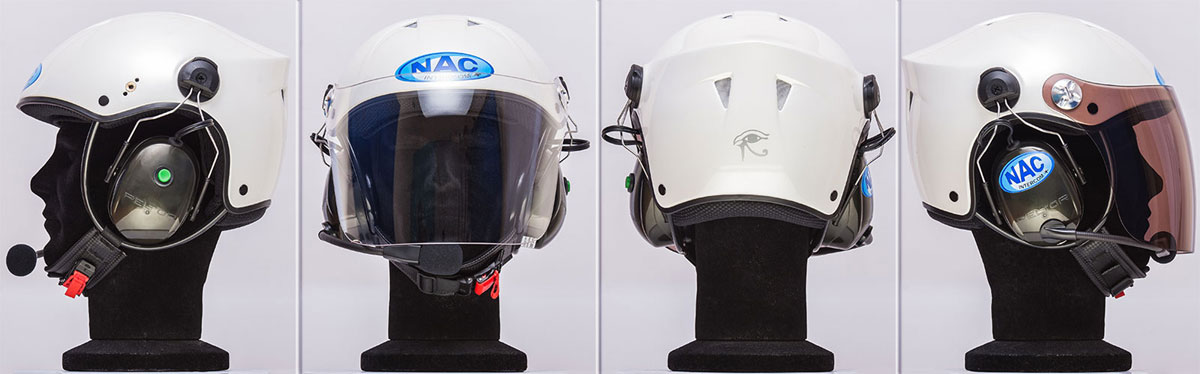 casco horus paramotor blanco